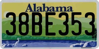 AL license plate 38BE353