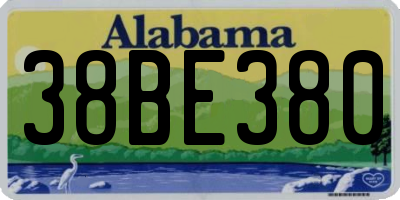 AL license plate 38BE380