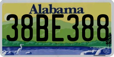 AL license plate 38BE388