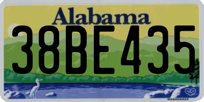 AL license plate 38BE435