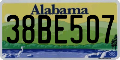 AL license plate 38BE507