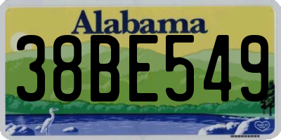 AL license plate 38BE549