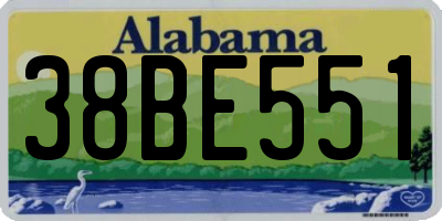 AL license plate 38BE551