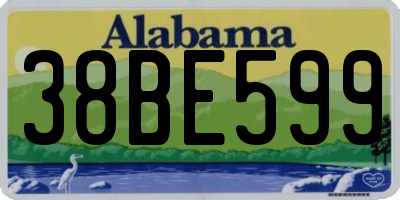 AL license plate 38BE599