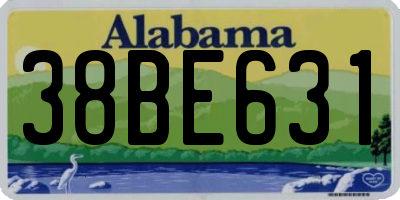 AL license plate 38BE631