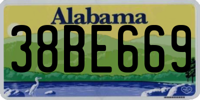 AL license plate 38BE669