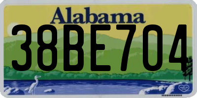 AL license plate 38BE704