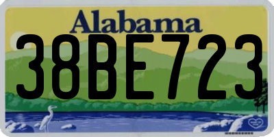 AL license plate 38BE723