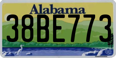 AL license plate 38BE773