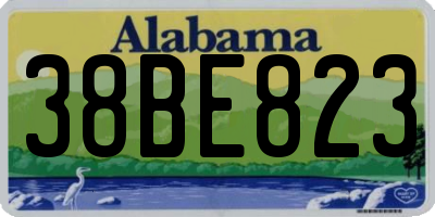 AL license plate 38BE823