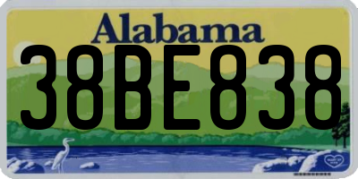 AL license plate 38BE838