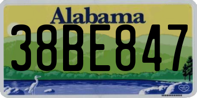 AL license plate 38BE847