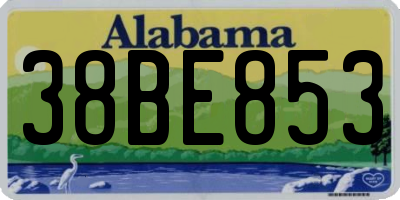 AL license plate 38BE853