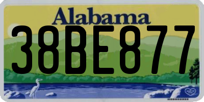 AL license plate 38BE877