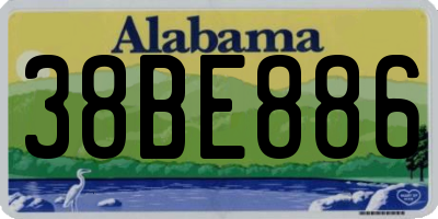 AL license plate 38BE886