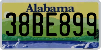 AL license plate 38BE899