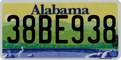 AL license plate 38BE938
