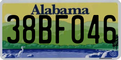 AL license plate 38BF046