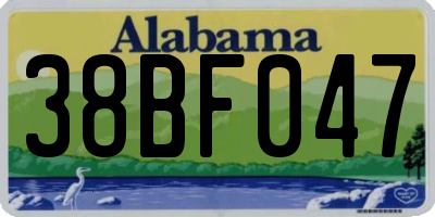 AL license plate 38BF047