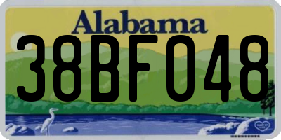 AL license plate 38BF048