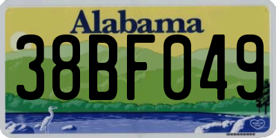 AL license plate 38BF049