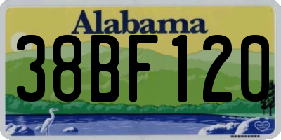 AL license plate 38BF120
