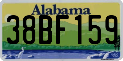 AL license plate 38BF159
