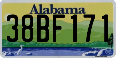 AL license plate 38BF171