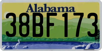 AL license plate 38BF173