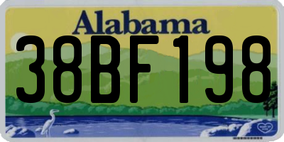 AL license plate 38BF198