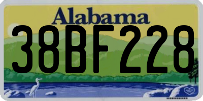 AL license plate 38BF228