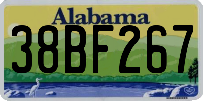 AL license plate 38BF267
