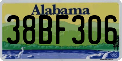 AL license plate 38BF306