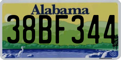 AL license plate 38BF344