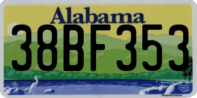 AL license plate 38BF353
