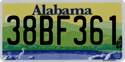 AL license plate 38BF361