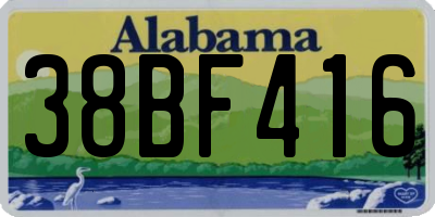 AL license plate 38BF416