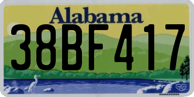 AL license plate 38BF417