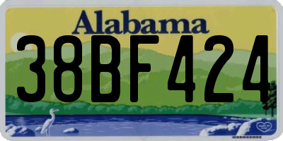 AL license plate 38BF424