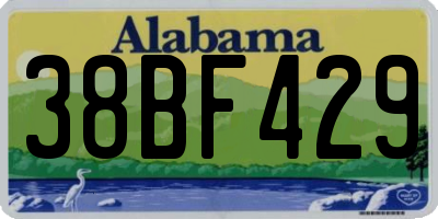 AL license plate 38BF429