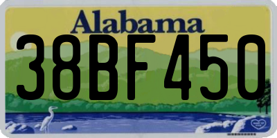 AL license plate 38BF450