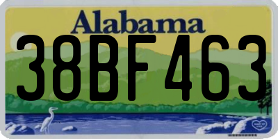 AL license plate 38BF463