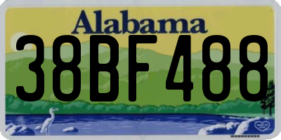 AL license plate 38BF488