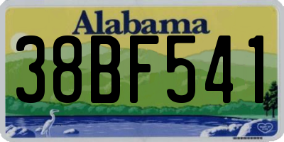 AL license plate 38BF541