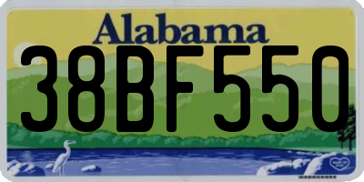 AL license plate 38BF550