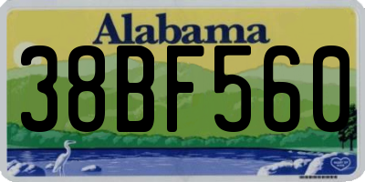 AL license plate 38BF560