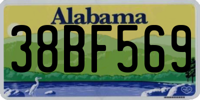 AL license plate 38BF569