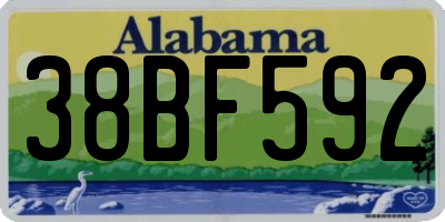 AL license plate 38BF592