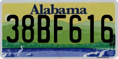 AL license plate 38BF616