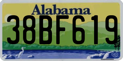 AL license plate 38BF619